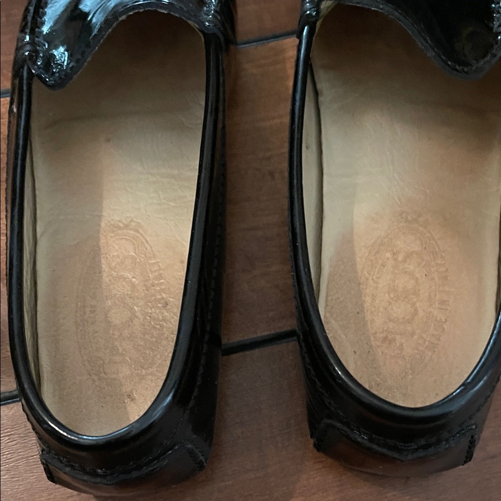 Tod's Shiny Black Leather Loafers 6.5 - Picture 3 of 5